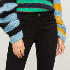 FRAME Le Crop Mini Boot Flared Mid-rise Jeans 9 FRAME Le Crop Mini Boot Flared Mid-rise Jeans -Outlet Pique Style Store 1057 3005669 LCMB403 FILMNOIR ALT03