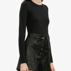 Wolford Chicago Fitted Seamless Stretch-jersey Body -Outlet Pique Style Store 121 85008583 76039 BLACK M