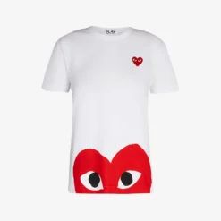 Comme Des Garçons Play Big Heart-appliqué Cotton-jersey T-shirt