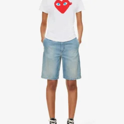 Comme Des Garçons Play Heart-print Cotton-jersey T-shirt 8 Comme Des Garçons Play Heart-print Cotton-jersey T-shirt -Outlet Pique Style Store 143 2000022 P1T085 WHITE ALT01