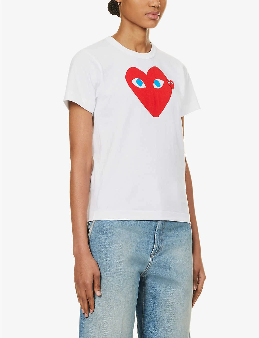 Comme Des Garçons Play Heart-print Cotton-jersey T-shirt 4 Comme Des Garçons Play Heart-print Cotton-jersey T-shirt - Image 4