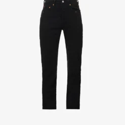 Levis 501 Cropped Straight High-rise Jeans