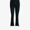 MOTHER The Insider Striped Straight High-rise Jeans
