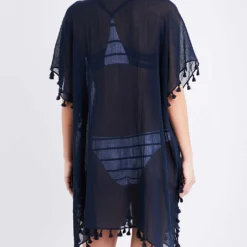 Seafolly Amnesia Crinkled-cotton Kaftan -Outlet Pique Style Store 186 3000714 52162 INDIGO ALT02
