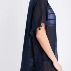 Seafolly Amnesia Crinkled-cotton Kaftan -Outlet Pique Style Store 186 3000714 52162 INDIGO ALT05