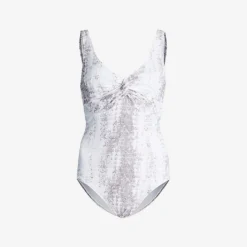 Twist Snake-print Swimsuit