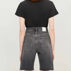 Paige Zaya V-neck Cotton And Modal-blend T-shirt -Outlet Pique Style Store 188 3002369 5008E886260 FADEDBLACK ALT02