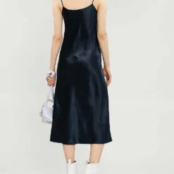 Vince Sleeveless Satin Slip Midi Dress -Outlet Pique Style Store 197 3004397 VR68551013 COASTAL ALT02