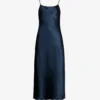 Vince Sleeveless Satin Slip Midi Dress
