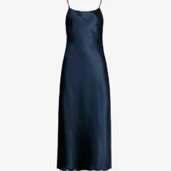 Vince Sleeveless Satin Slip Midi Dress