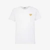Comme Des Garçons Play Heart-embroidered Cotton T-shirt