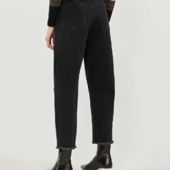Whistles Barrel-leg High-rise Jeans -Outlet Pique Style Store 501 10019 028812 BLACK ALT02
