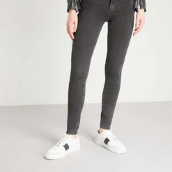 Sandro Skinny Mid-rise Jeans -Outlet Pique Style Store 786 10081 SFPJE00147 BLACK ALT03