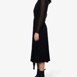 Sandro Blazer-style Woven Midi Dress -Outlet Pique Style Store 786 10081 SFPRO00726 BLACK ALT02