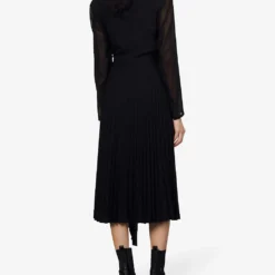Sandro Blazer-style Woven Midi Dress -Outlet Pique Style Store 786 10081 SFPRO00726 BLACK ALT03