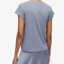 AllSaints Anna Crewneck Cotton T-shirt -Outlet Pique Style Store R00067685 STORMCLOUDGRE ALT03