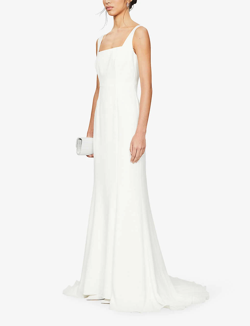 Whistles Mia Square-neck Crepe Wedding Gown 3 Whistles Mia Square-neck Crepe Wedding Gown - Image 3