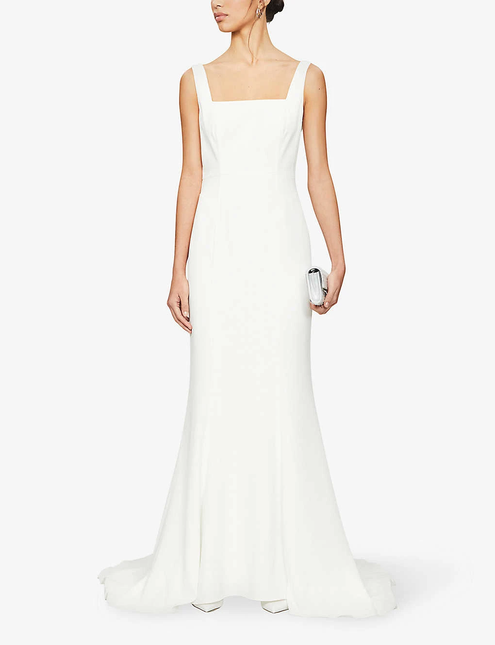 Whistles Mia Square-neck Crepe Wedding Gown 4 Whistles Mia Square-neck Crepe Wedding Gown - Image 4