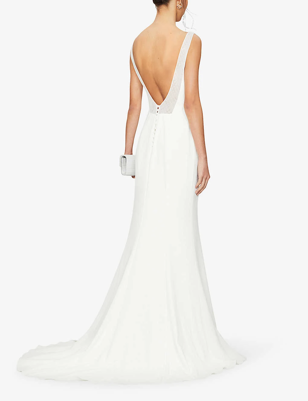 Whistles Mia Square-neck Crepe Wedding Gown 5 Whistles Mia Square-neck Crepe Wedding Gown - Image 5