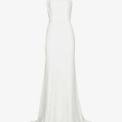 Whistles Mia Square-neck Crepe Wedding Gown