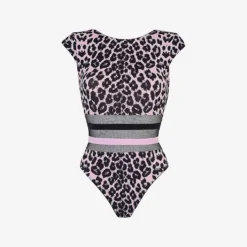 AGENT PROVOCATEUR Zenaya Leopard-print High-neck Swimsuit