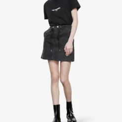 THE KOOPLES Brand-print Cotton-jersey T-shirt -Outlet Pique Style Store R03638707 BLA01 ALT01