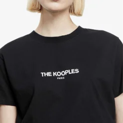 THE KOOPLES Brand-print Cotton-jersey T-shirt -Outlet Pique Style Store R03638707 BLA01 ALT04