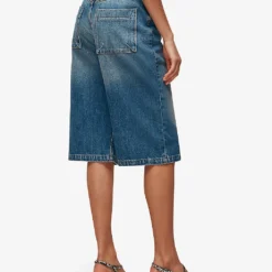 Whistles Wide-leg Denim Culottes -Outlet Pique Style Store R03663050 BLUE ALT02