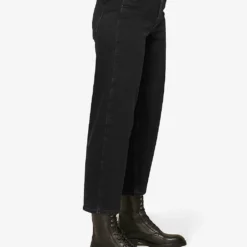 Whistles Barrel High-rise Straight-leg Jeans -Outlet Pique Style Store R03676323 BLACK ALT03