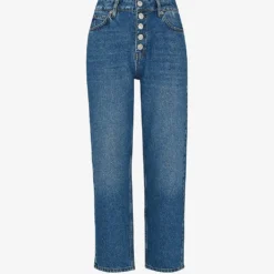 Whistles Hollie Button-front Straight High-rise Jeans