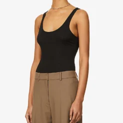 JAMES PERSE The Daily Stretch-cotton Tank Top -Outlet Pique Style Store R03707427 BLACK M