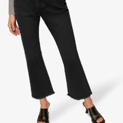 Whistles Authentic Mid-rise Kick-flare Cropped Jeans -Outlet Pique Style Store R03733630 BLACK ALT03