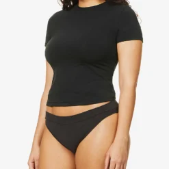 Round-neck Cotton-jersey T-shirt -Outlet Pique Style Store R03735136 SOOT ALT02