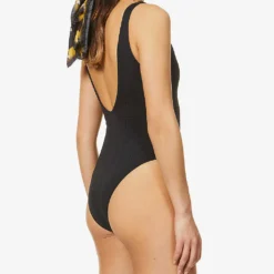 Seafolly Sea Dive V-neck Swimsuit -Outlet Pique Style Store R03740442 BLACK ALT03