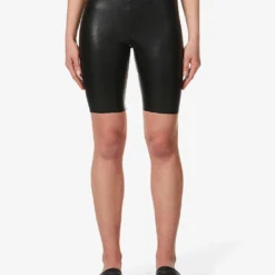 Commando Fitted High-rise Faux-leather Shorts -Outlet Pique Style Store R03742244 BLACK ALT02