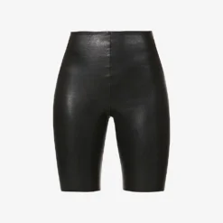 Commando Fitted High-rise Faux-leather Shorts