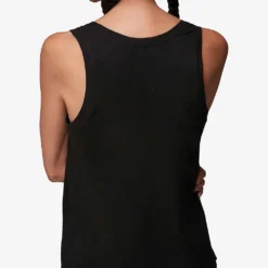 Whistles Easy Round Neck Cotton Vest -Outlet Pique Style Store R03749399 BLACK ALT02