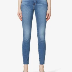 GOOD AMERICAN Good Legs Skinny High-rise Organic Cotton-blend Denim Jeans -Outlet Pique Style Store R03749410 BLUE655 ALT02