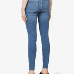 GOOD AMERICAN Good Legs Skinny High-rise Organic Cotton-blend Denim Jeans -Outlet Pique Style Store R03749410 BLUE655 ALT03