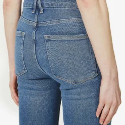 GOOD AMERICAN Good Legs Skinny High-rise Organic Cotton-blend Denim Jeans -Outlet Pique Style Store R03749410 BLUE655 ALT05