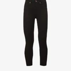 GOOD AMERICAN Good Waist Cropped High-rise Slim-fit Skinny Jeans