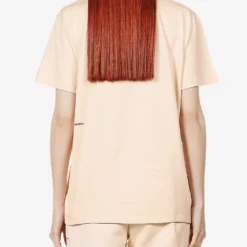 Text-print Organic-cotton-and Seaweed-blend T-shirt -Outlet Pique Style Store R03751956 SAND ALT03