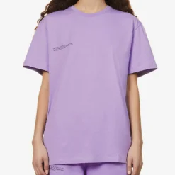 Text-print Organic-cotton T-shirt -Outlet Pique Style Store R03752034 ORCHIDPURPLE ALT02