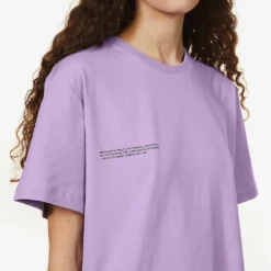 Text-print Organic-cotton T-shirt -Outlet Pique Style Store R03752034 ORCHIDPURPLE ALT04