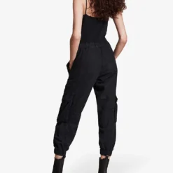 AllSaints Frieda Cargo-style Denim Trousers -Outlet Pique Style Store R03753612 WASHEDBLACK ALT02