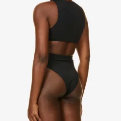 Davis Zipped Swimsuit -Outlet Pique Style Store R03760050 BLACK ALT03