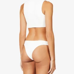 West Wrap-over Bikini Top -Outlet Pique Style Store R03760051 VANILLA ALT03