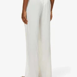 Dalton Wide-leg Cotton-blend Trousers -Outlet Pique Style Store R03760065 VANILLA ALT03