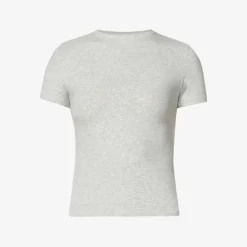 Round-neck Stretch-cotton T-shirt