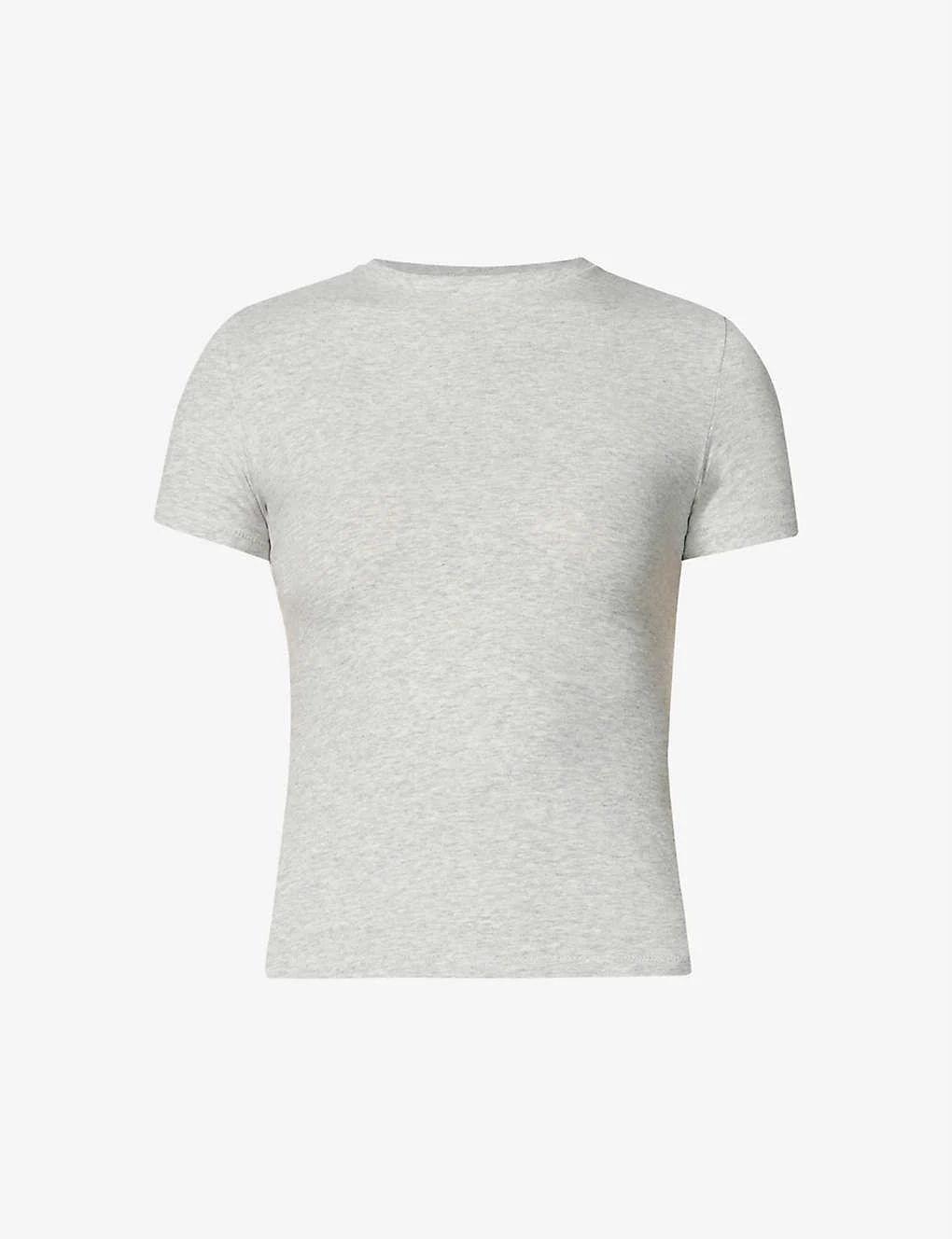 Round-neck Stretch-cotton T-shirt 1 Round-neck Stretch-cotton T-shirt